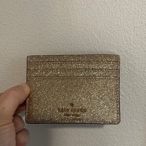 Kate Spade Gold Glitter Card Holder